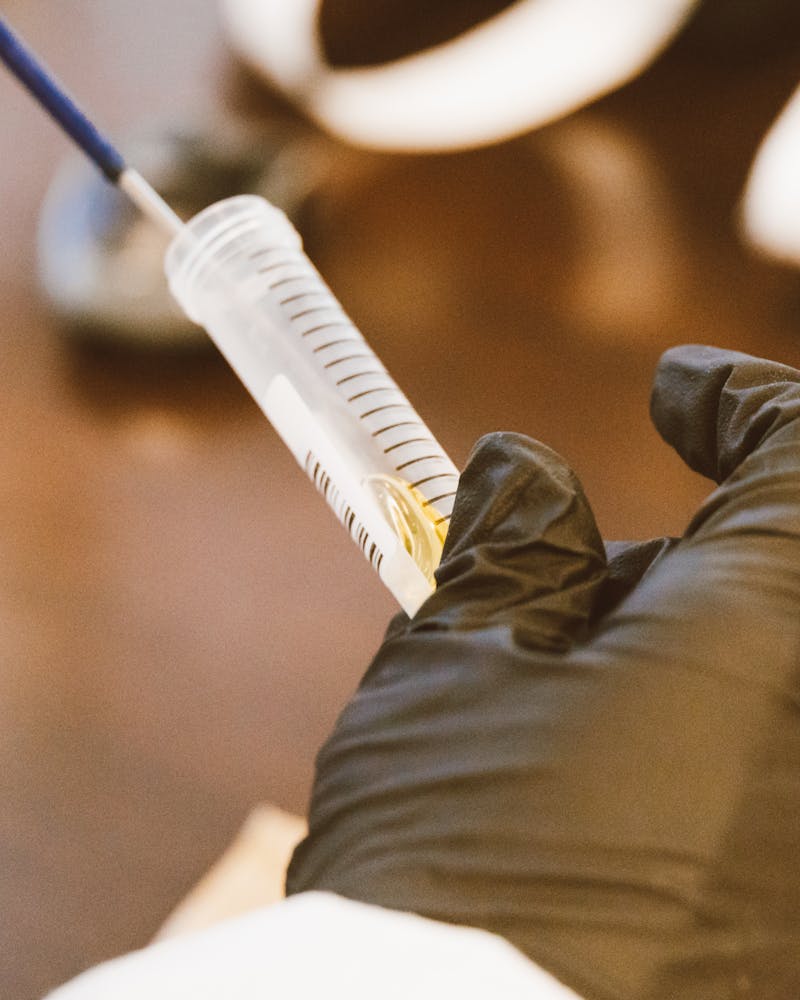 Fingernail close-up for drug testing